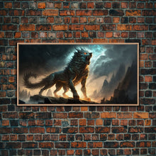 Load image into Gallery viewer, Fenrir, Fenrisúlfr, Norse Mythology, Hróðvitnir, Vánagandr, Vanargand, Fantasy Wolf Art, Nordic Fantasy Art

