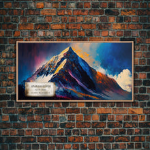 Carregar imagem no visualizador da galeria, Apsarasas Kangri, Wall Art, Original Mountain Painting Print, Travel Poster, Mountain Landscape Wall Decor, Abstract Mountain Art

