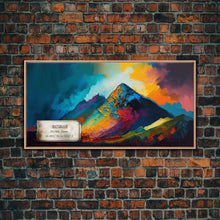 Load image into Gallery viewer, Batura II, Mountain Wall Art, Framed Canvas Print, Mountain landscape Paining Print, Abstract Landscape Art
