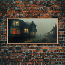 Load image into Gallery viewer, Creepy WildWest Art, canvas print, gloomy abandoned street
