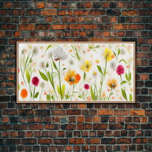 Load image into Gallery viewer, Botanical wall art, spring flowers, canvas print, dorm art for girls
