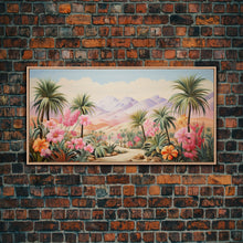 Cargar imagen en el visor de la galería, Flower Wall Art, Desert Landscape Wall Art, Mountain Art, Palm Trees Art, Tropical Art, Panoramic Art, Wall Art, Canvas Art, Landscape Art
