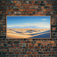 Load image into Gallery viewer, Desert Art, Framed Canvas Print, Landscape Painting, Poster Art, Desert Art Print, Saharan Desert, Sahara, Southwestern Art, Boho Decor
