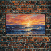 Carregar imagem no visualizador da galeria, Beach Art, Framed Canvas Print, Beach Wall Art, Gift For Him, Above Sofa Art, Centerpiece Art, Wall Decor, Beach Print, Beach Wall Decor

