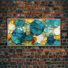 Carregar imagem no visualizador da galeria, Abstract Wall Art, Green Abstract Print, Vibrant Abstract, Panoramic Art, Wall Art, Canvas Art, Landscape Art, Welcome Home Gift, Room Decor

