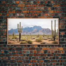 Load image into Gallery viewer, Desert Wall Art, Desert Decor, Framed Canvas Print, Desert Photography, Cactus Wall Art, Southwestern Decor, Landscape Prints, Boho Wall Art
