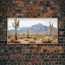 Load image into Gallery viewer, Desert Wall Art, Desert Decor, Framed Canvas Print, Desert Photography, Cactus Wall Art, Southwestern Decor, Landscape Prints, Boho Wall Art
