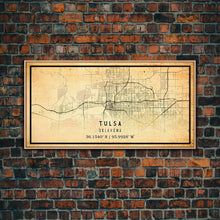 Load image into Gallery viewer, Tulsa Map Art - Oklahoma - Custom Tulsa City Streets Map Print -  University of Tulsa - Home Office Decor Tulsa Map Decor Oklahoma Wall Art
