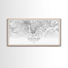 Cargar imagen en el visor de la galería, Cincinnati Street Map, Ohio Map, Map Print, Modern Art, Wall Art, Canvas Art, Garage Art, Educational Wall Art, Above Desk Décor, Room Décor
