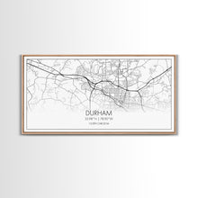 Load image into Gallery viewer, Durham Street Map, North Carolina Map, Map Art, Minimalist Art, Wall Art, Canvas Art, Trendy Room Décor, Bar Room Décor, Teacher Gift
