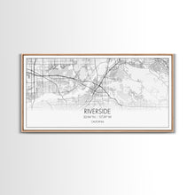 Load image into Gallery viewer, Riverside City Map, California Art, Map Print, Minimalist Wall Art, Wall Art, Canvas Art, Panoramic Wall Art, Gift For Graduation, Room Art
