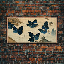 Carregar imagem no visualizador da galeria, Butterfly canvas part, beautiful butterfly wall art, wall art for girls, living room art, guest room butterfly art
