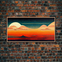 Carregar imagem no visualizador da galeria, Art Deco Sunset, Desert Dunes, Canvas Print ready to hang wall art, cool wall art
