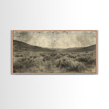 Carregar imagem no visualizador da galeria, Expansive Desert Landscape with Rolling Hills Framed Canvas Print for Farmhouse Bedroom Wall Art Rustic Home Decoration, Scenic Nature Scene
