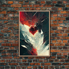 Carregar imagem no visualizador da galeria, Anatomy of a Broken Heart, Framed Canvas Print, Ready To Hang Framed Wall Art, Living Room Wall Hanging
