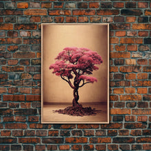 Load image into Gallery viewer, Japanese Maple Tree, Framed Canvas Print, Ready To Hang Framed Wall Art, Living Room Wall Hanging, Cherry Blossom Tree
