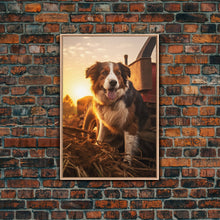 Load image into Gallery viewer, Bernese Mountain Dog Wall Print, Dog Wall Art, Farmhouse Wall Art, Wall Art, Framed Wall Art, Framed Canvas. Wall Print, Wall Canvas
