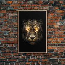 Cargar imagen en el visor de la galería, Fire Eyed Tiger Portrait Art Print, Framed Wall Art, Canvas Print, Big Cat Art, Tiger Painting, Cosmic Tiger Print
