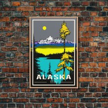 Carregar imagem no visualizador da galeria, Alaska Print, Alaska Art, Alaska Wall Art, Travel Wall Print, Travel Poster, Travel Artwork, Travel Wall Art, Wall Poster, Canvas Wall Print
