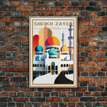 Carregar imagem no visualizador da galeria, Abu Dhabi Wall Art, Sheikh Zayed Mosque, United Arab Emirates Poster, Travel Wall Print, Travel Poster, Travel Wall Art, Canvas Wall Print
