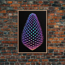 Load image into Gallery viewer, Purple Pine Cone Wall Art, 3D Wall Decor, Nature Art, Minimalist Print, Wall Decor, Canvas Print, Wall Art, Framed Canvas

