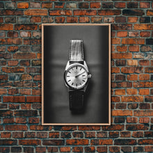 Cargar imagen en el visor de la galería, Classic Wrist Watch Wall Art, Watch Art, Watch Face, Black And White, Minimalist Print, Wall Decor, Canvas Print, Wall Art, Framed Canvas
