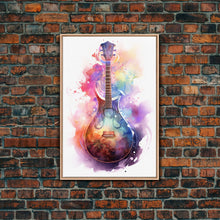 Load image into Gallery viewer, Lute Art, Stringed Instrument Print, Framed Canvas Art, Fantasy Decor, Art / Gift For The Bard Player
