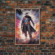 Cargar imagen en el visor de la galería, Cosmic Cyberpunk Cowboy Graffiti Art, Framed Canvas Print #4954
