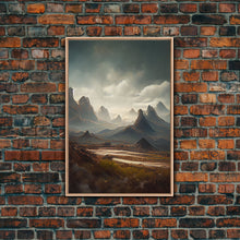Carregar imagem no visualizador da galeria, Arizona wall art, canvas print, desert, rocks, mountains, steppes, cool nature wall decor
