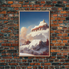 Carregar imagem no visualizador da galeria, Buddhist temple wall art, canvas print, abstract Tibetan temple wall decor, Buddhist home decor
