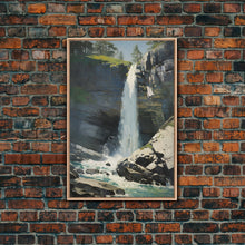 Carregar imagem no visualizador da galeria, Waterfalls Wall Art, Nature Art Print, Landscape Print, Canvas Print, Wall Art, Vertical Print, Travel Print, Teacher Gift, Farmhouse Art
