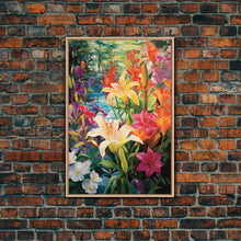 Cargar imagen en el visor de la galería, Flowers Wall Print, Floral Art, Calla Lily Print, Spring Art, Canvas Print, Wall Art, Vertical Art, Congratulations Gift, Country Home Art
