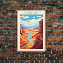 Carregar imagem no visualizador da galeria, Canyonlands National Park Travel Poster Print, Canvas Print Wall Art, Utah Travel Art, Midcentury Modern Travel Decor

