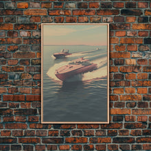 Load image into Gallery viewer, Boat, Seascape Art, Nautical Wall Art, Canvas Print, Wall Hanging, Portrait Art, Ocean Wall Art, Lake House Gift, Beach House Wall Decor
