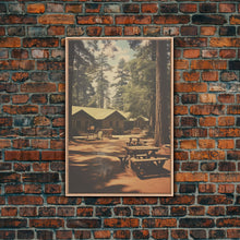 Carregar imagem no visualizador da galeria, Camp Decor, Outdoor Wall Art, Cabin Wall Art, Canvas Print, Wall Hanging, Portrait Art, Teacher Gift, Apartment Wall Decor, Ranch Wall Art

