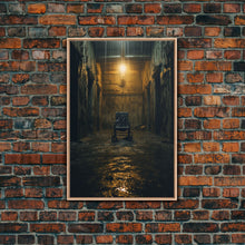 Load image into Gallery viewer, Creepy Wall Decor, Spooky Room Decor, Canvas Print, Wall Hanging, Portrait Art, Halloween Wall Decor, Dark Fantasy, Dark Wall Art
