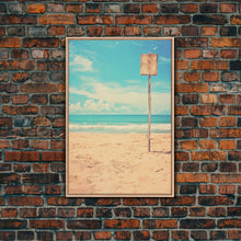 Carregar imagem no visualizador da galeria, Beach Wall Art, Ocean Print, Minimalist Wall Art, Canvas Print, Wall Hanging, Portrait Art, Housewarming Gift, Living Room Wall Art
