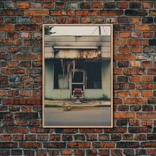 Carregar imagem no visualizador da galeria, Abandoned Building, Barber Shop Art, Canvas Print, Wall Hanging, Portrait Art, Creepy Wall Decor, Spooky Art Print, Wall Art Prints
