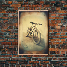 Cargar imagen en el visor de la galería, Bicycle Art, Bicycle Decor, Minimalist Wall Art, Black And White, Canvas Print, Wall Hanging, Portrait Art, Rustic Wall Art, Vintage Art
