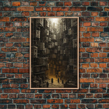 Load image into Gallery viewer, Creepy Wall Decor, Dark Art Print, Canvas Print, Wall Hanging, Portrait Art, Spooky Room Decor, Dark Fantasy Art, Fantasy Artwork,  RV Decor
