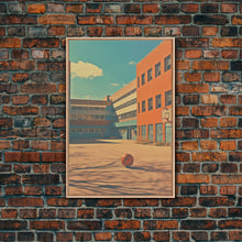 Carregar imagem no visualizador da galeria, An Abandoned 1970s High School, Photography Print, Framed Canvas Print, Back To School, Liminal Art
