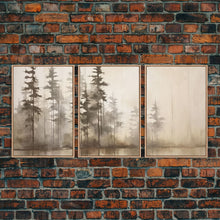Load image into Gallery viewer, FRAMED Olive Green and Beige Art 3 Panel Set Beach Landscape Painting Framed Wall Art Large Prints Art Framed Landscape Art Print Giclee

