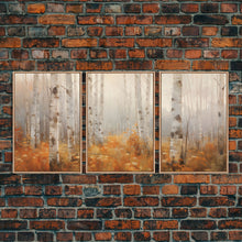 Carregar imagem no visualizador da galeria, Forest Wall Art, Trees Art Print, Nature Art, Canvas Print, Wall Art, 3 Piece Wall Art, Country Wall Art, Office Decor, Above Bed Art
