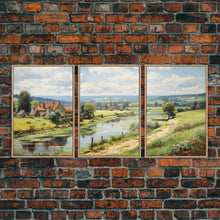 Cargar imagen en el visor de la galería, French Country Landscape Gallery Wall Art Set | Vintage Living Room Decor | Collection of 3 | French Countryside | Farmhouse Decor
