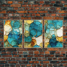 Carregar imagem no visualizador da galeria, Abstract Art Print, Vibrant Wall Print, Canvas Print, Wall Art, 3 Piece Wall Art, Abstract Wall Art, Above Bed Art, Teen Girl Room Decor
