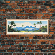 Carregar imagem no visualizador da galeria, American Samoa National Park, Panoramic Samoa Travel Art, National Park Print, Minimalist Travel Art, Midcentury Modern Style Landscape
