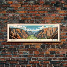 Load image into Gallery viewer, Black Canyon Of The Gunnison National Park, Panoramic Colorado Travel Art, National Park Print, Minimalist Travel Art, Midcentury Modern
