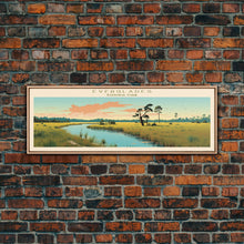 Carregar imagem no visualizador da galeria, Everglades National Park, Panoramic Florida Travel Art, National Park Print, Minimalist Travel Art, Midcentury Modern Style Landscape
