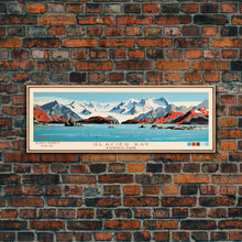 Carregar imagem no visualizador da galeria, Glacier Bay National Park, Panoramic Alaska Travel Art, National Park Print, Minimalist Travel Art, Midcentury Modern Style Landscape
