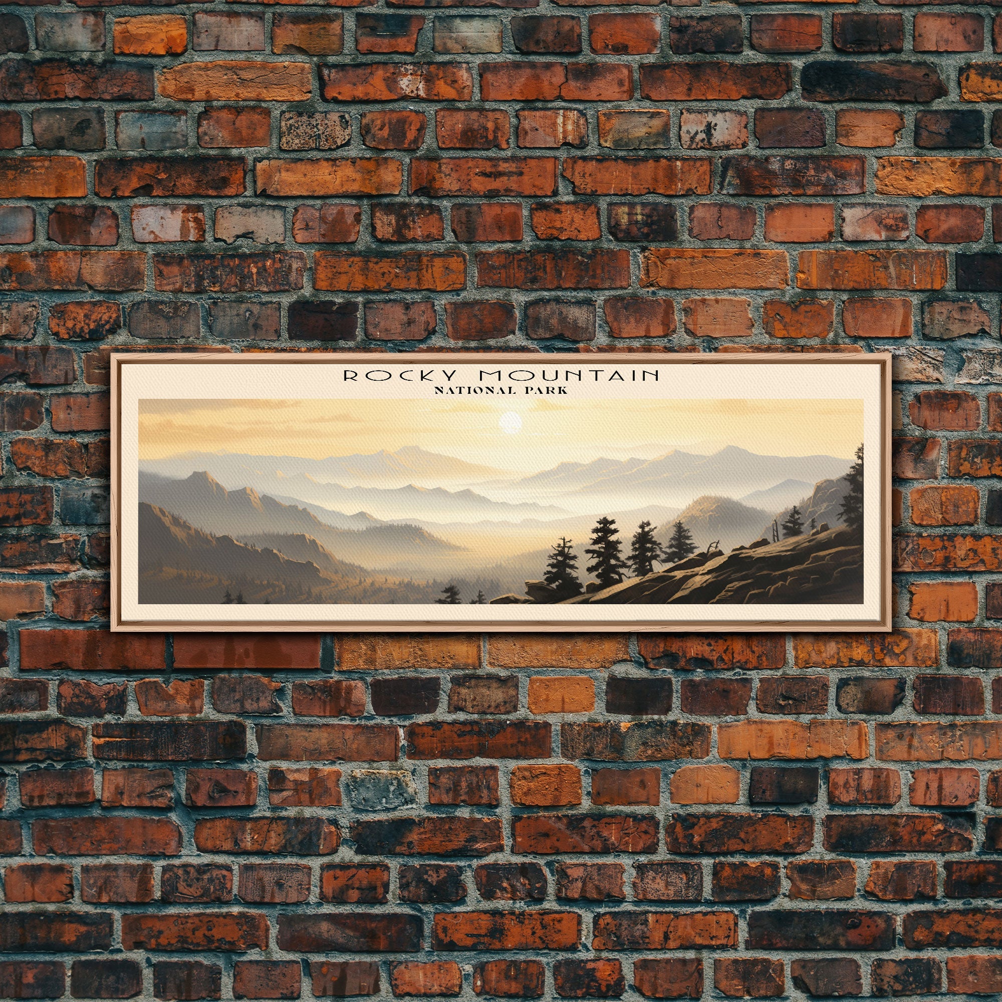 Rocky Mountain National Park Panoramic Travel Art, National Park Print